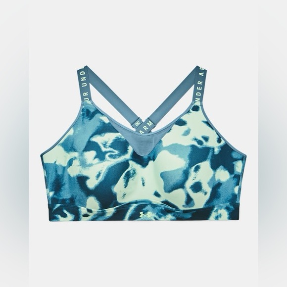 Under Armour Women's UA Infinity High Printed Sports Bra Plus Size 3X Blue NWOT - Picture 1 of 4